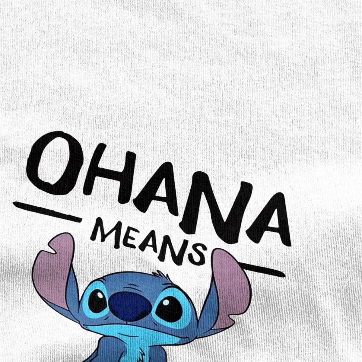 Oversized T-Shirt Ohana Means Family Stitch Cotton T Shirts Hippie Tshirt for Man Beach Y2K Retro Loose Short Sleeve Tees