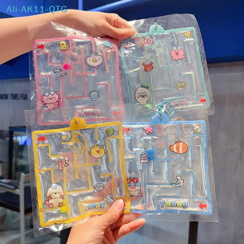 Hot！Water Bag Maze Squeeze Toy With Portable Keychain Stress Relief Fidget Toys Backpack Hanging Pendants Best Gift