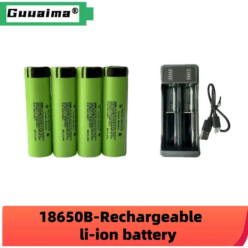 NCR18650B batteries Rechargeable lithium battery 18650 Battery 3.7V 3400mAh 34B pour lamp de poche chargeur USB original new