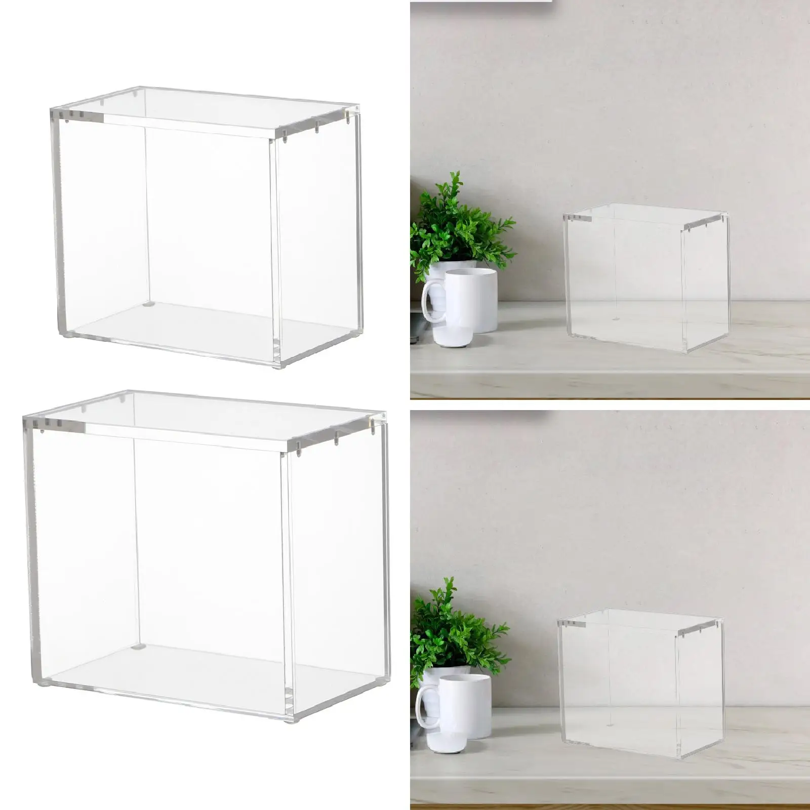 واضح الشكل عرض حالة التخزين المنظم هدية متعددة الوظائف شفافة الغبار الدمى الحديثة الشكل عرض الحاويات