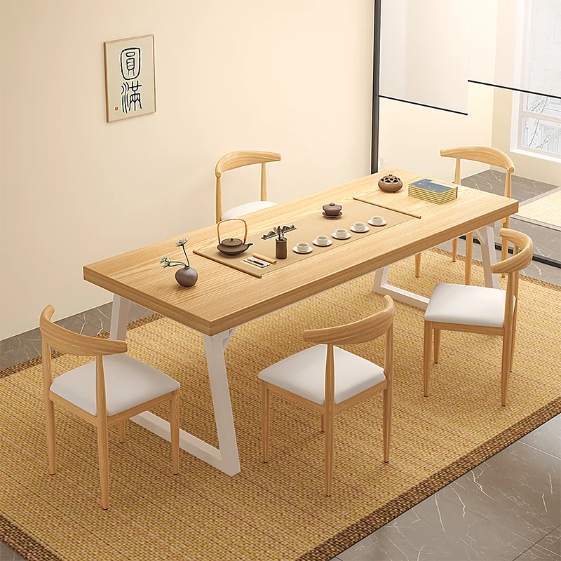 Tea table and chair combination,one table  five chairs,negotiation table,tea table,modern and simple new Chinese style brewing