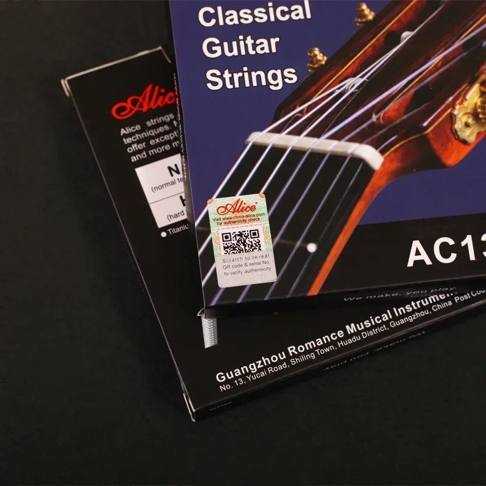 Alice AC139 Classical Guitar Strings Titanium Nylon Silver Plated Copper Anti-rust Coating Normal/Hard Tension 028-043/0285-044