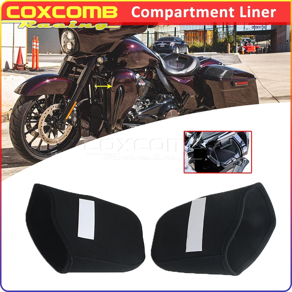 For Harley Touring CVO Road Glide FLTRX ST FLTRXSTSE 2024 FLTRXSE Motorcycle Accessories Compartment Liner Gloves Black Lining