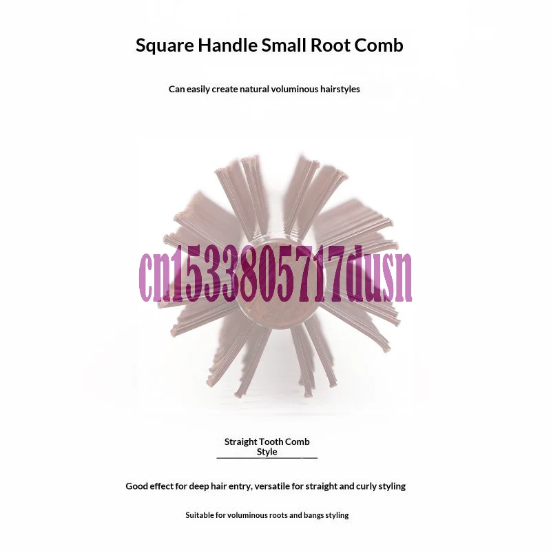 

{HBA17} Round Roller Wood Handle Hair Brush Nylon bristles Hairdressing Combs For Women Men Curly Hair