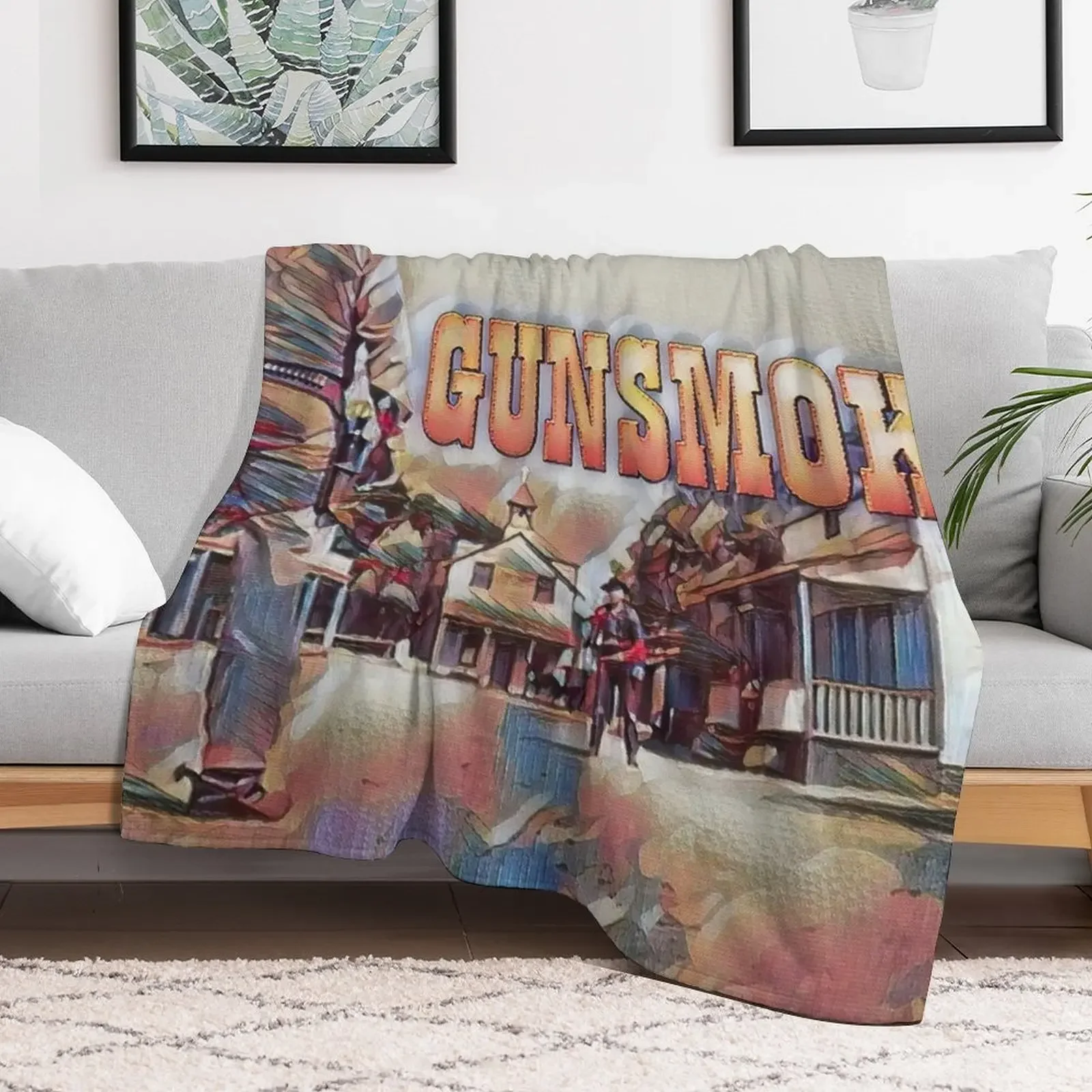 Gunsmoke Throw Blanket anime wednesday Fashion Sofas for babies Blankets