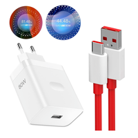 80W EU Super Fast Wall Charger For OnePlus 9RT 10 11 12 Nord CE 2 3 Lite OPPO realme 10 GT NEO 2 3 Type C USB Warp Charge Cable