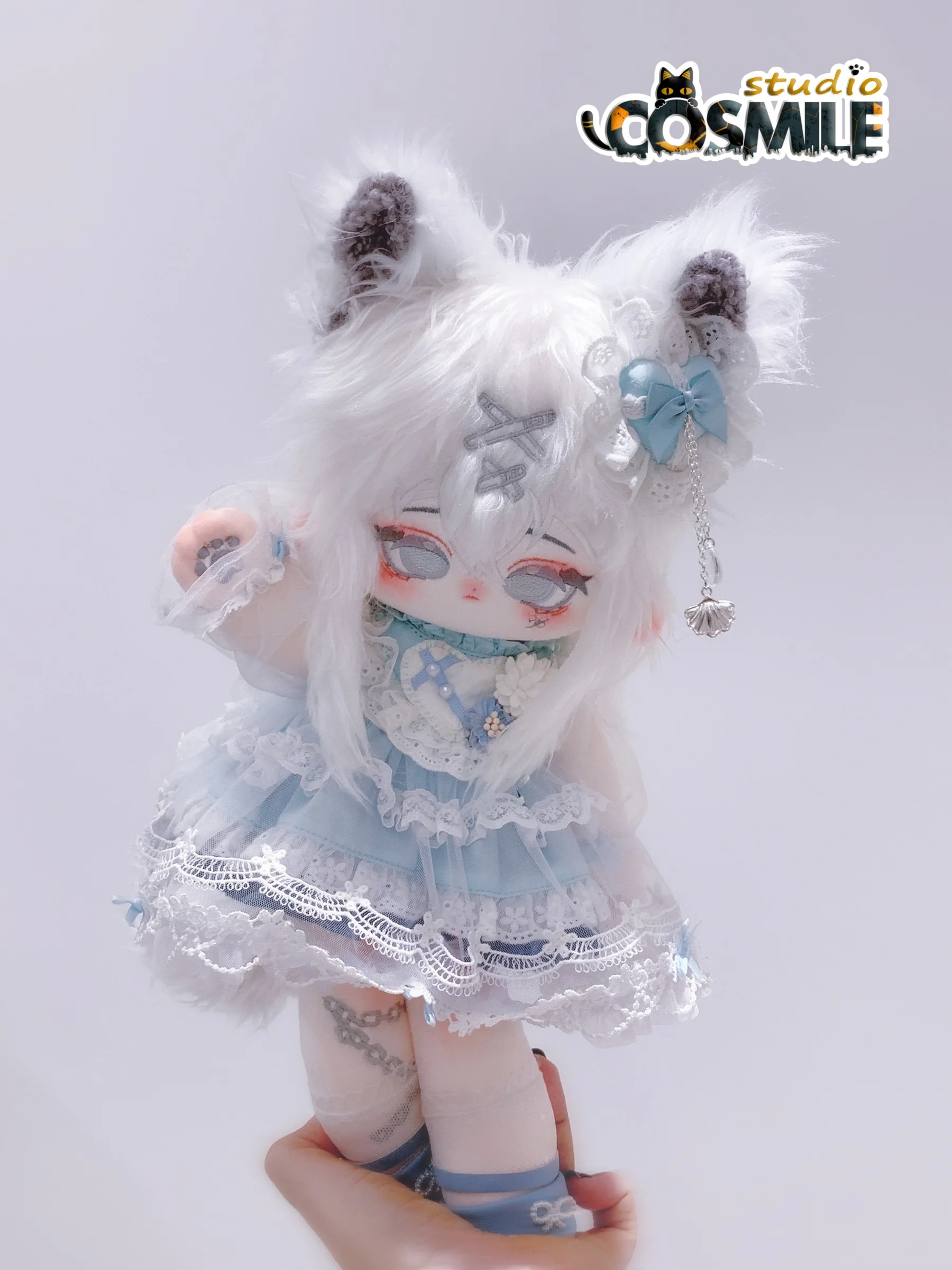 케이팝 스타 아이돌 소녀 로리타 아쿠아 블루 프린세스 드레스 스커트 패션 드레스 지라이 케이 30cm 플러시 인형 액세서리 인형 옷 KN