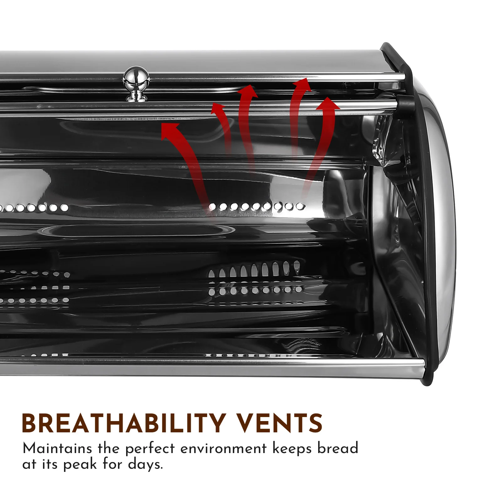 

Stainless Bread Box Airtight Kitchen Storage Container for Bread Cakes Cookies Chocolate Multi-Function Household Organizer