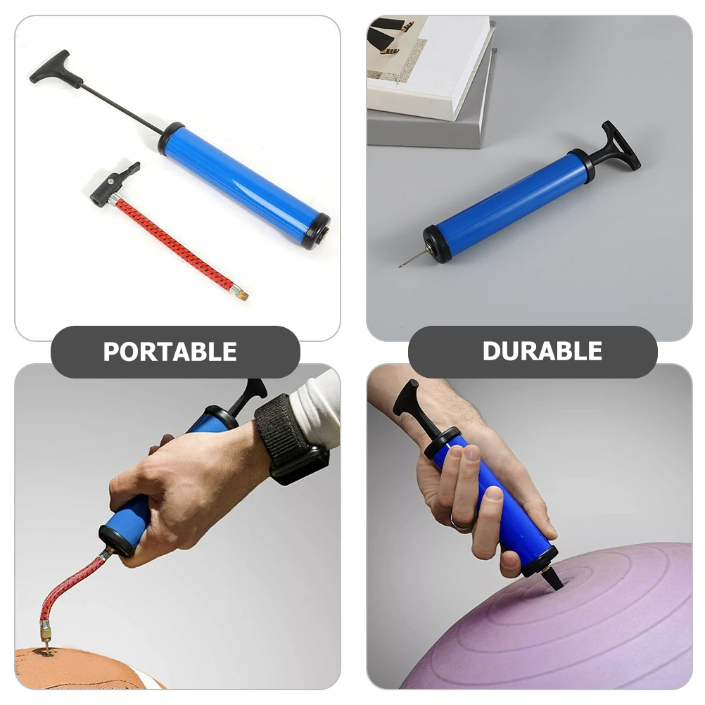 

2 Sets Portable Basketball Pump Inflator Sturdy Wear resistant Outdoor Sports Ball Tool Inflate Kit Daily Use Reusable Toy