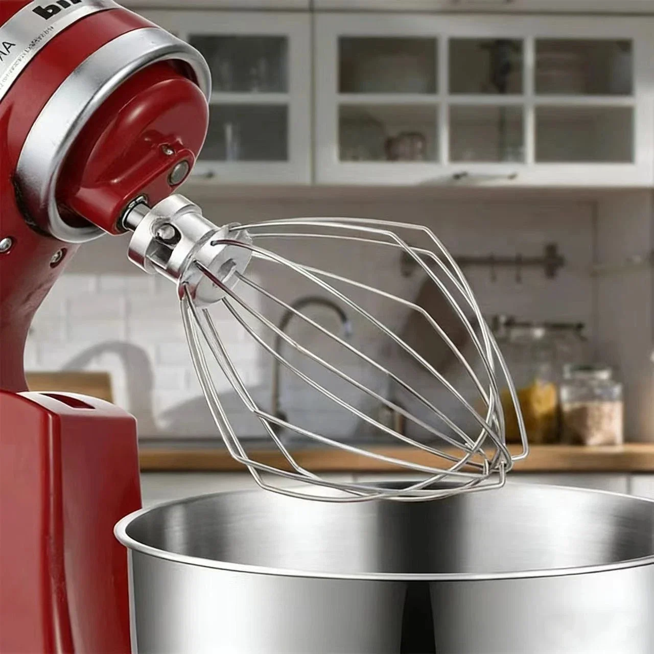 

For KitchenAid 4.5-5QT Eggbeater and Powder Head Accessory from the United States Kitchen mixer stainless steel wire whip