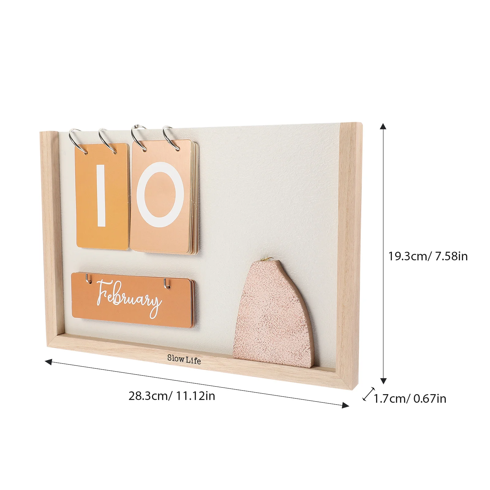 1 قطعة مكتب خشبي ريفي منضدية للمنزل مكتب قابلة لإعادة الاستخدام التقويم الدائم مزرعة سطح المكتب الديكور الدائمة التقويم