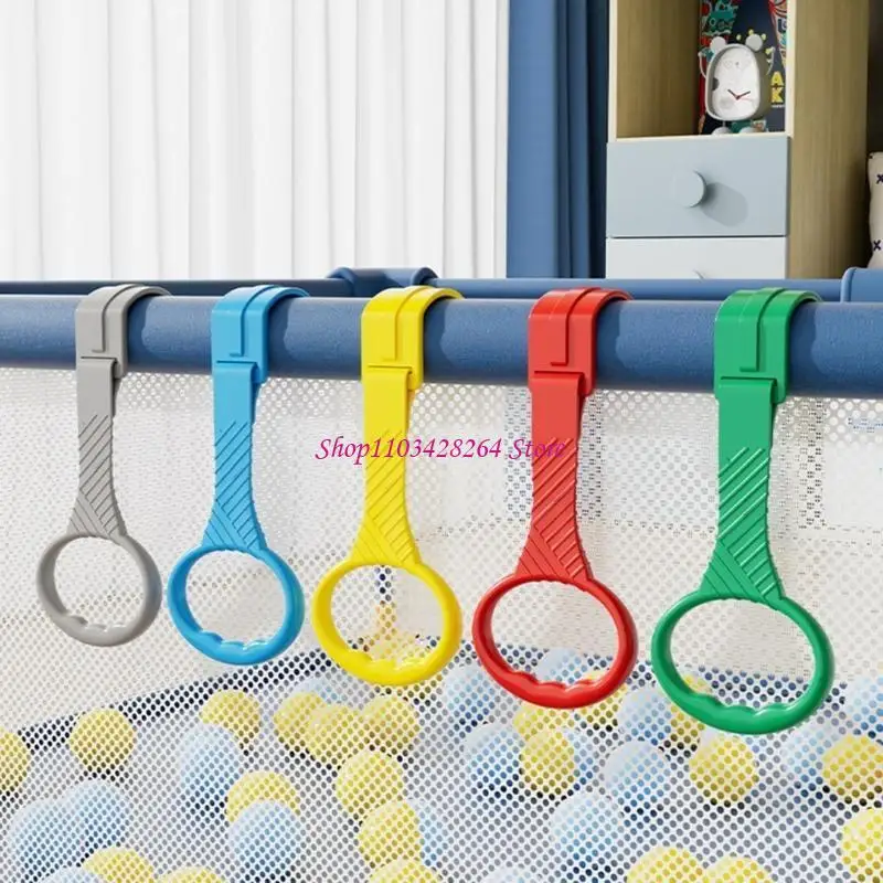 قطعة واحدة من مقبض سحب سرير الأطفال الصغار، حلقات مقبض آمنة من البولي بروبيلين من أجل قبضة وحامل آمنين #4