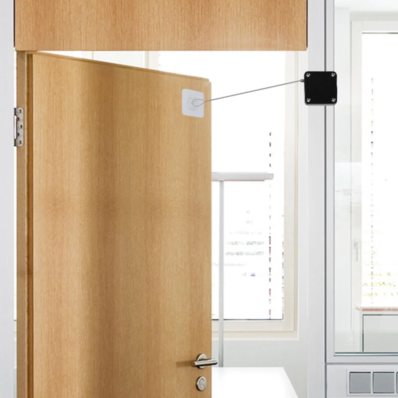 Automatic Door Closer Punch-Free 1000 1200 Pull Force Door Shower Curtain Closer Buffer Door Closer for Bathroom Bedroom