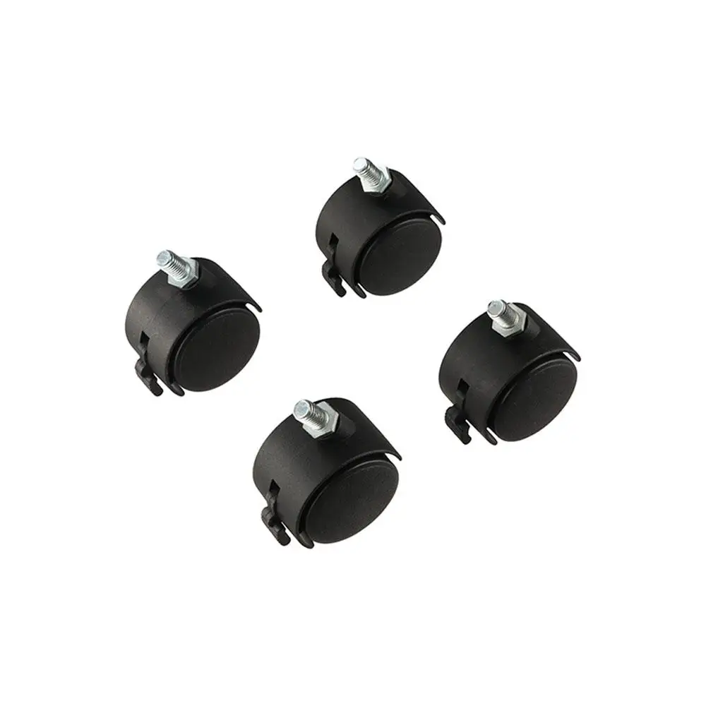 Universal Black Swivel Trolley with Brake Silent Plate M8 Screw Furniture Caster Office Chair Caster Roller Chair Wheel