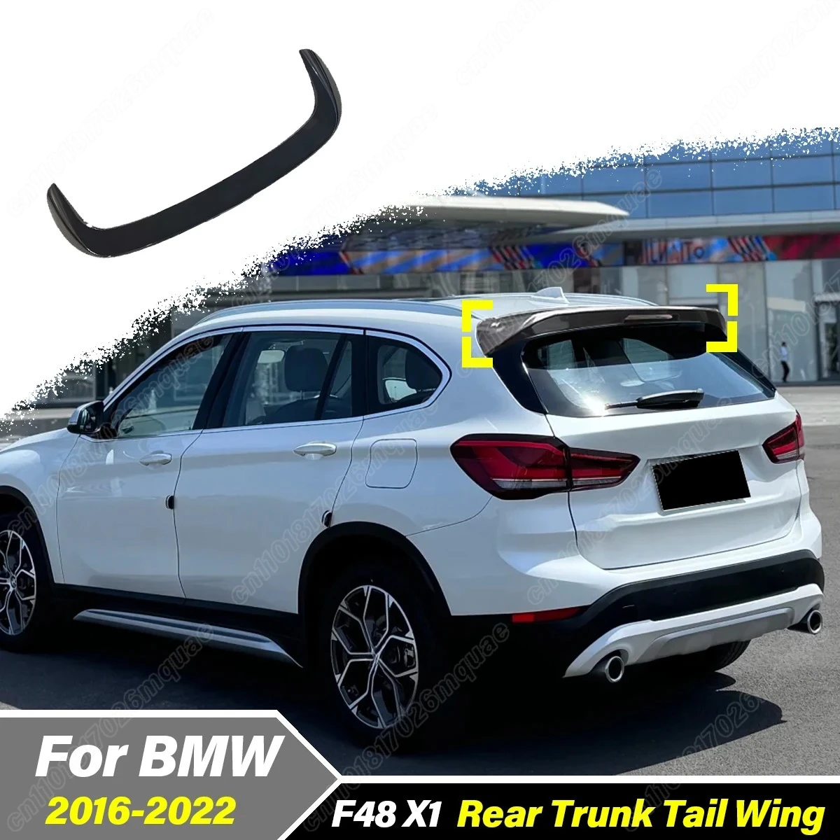 

For BMW F48 X1 2016 2017 2018 2019 2020 2021 2022 Car Rear Tailgate Spoiler Body Rear Torso Top Tail Wing Decoration Accessories