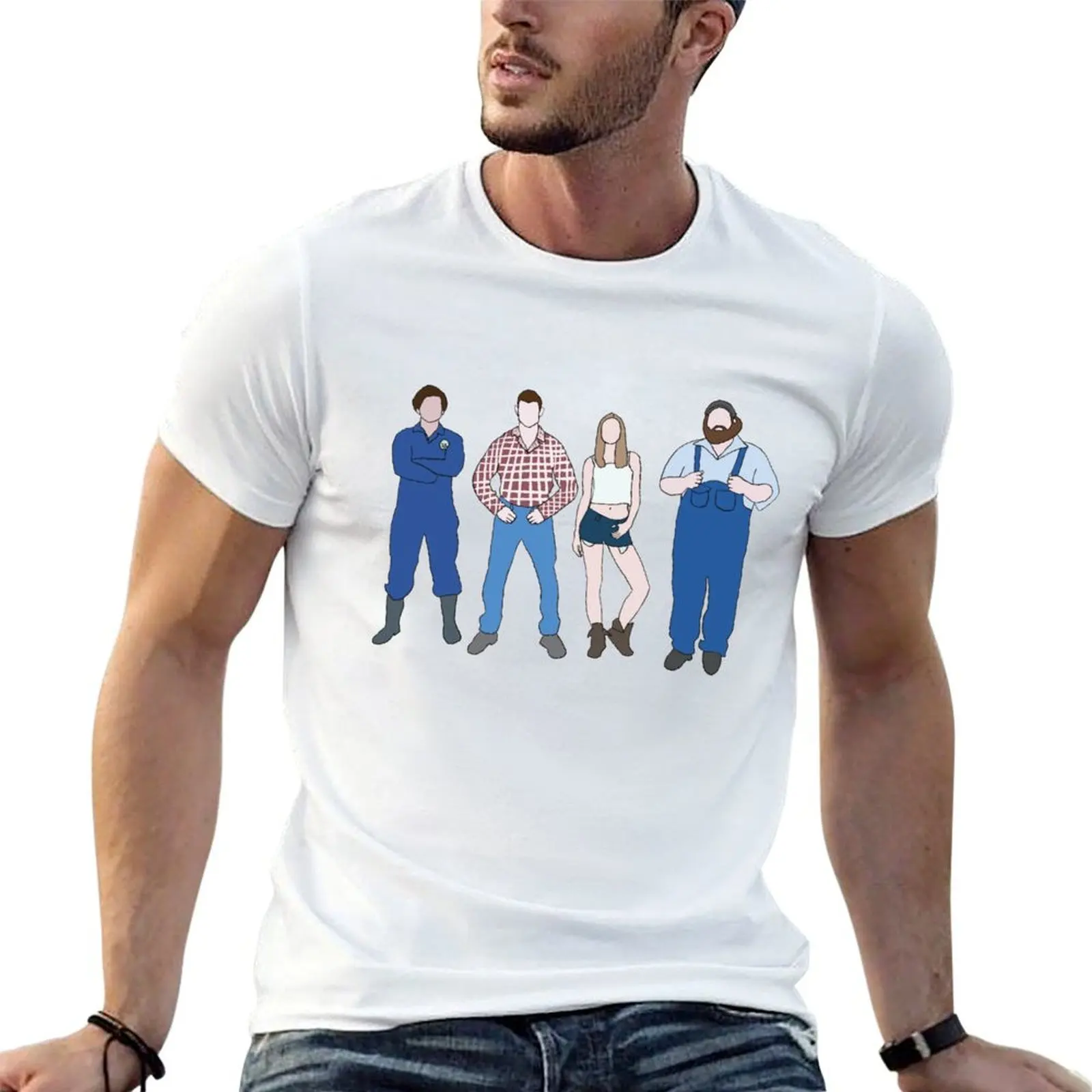 Wayne, Katy, Daryl, and Dan - Letterkenny T-Shirt All Weather Casual Short Sleeve
