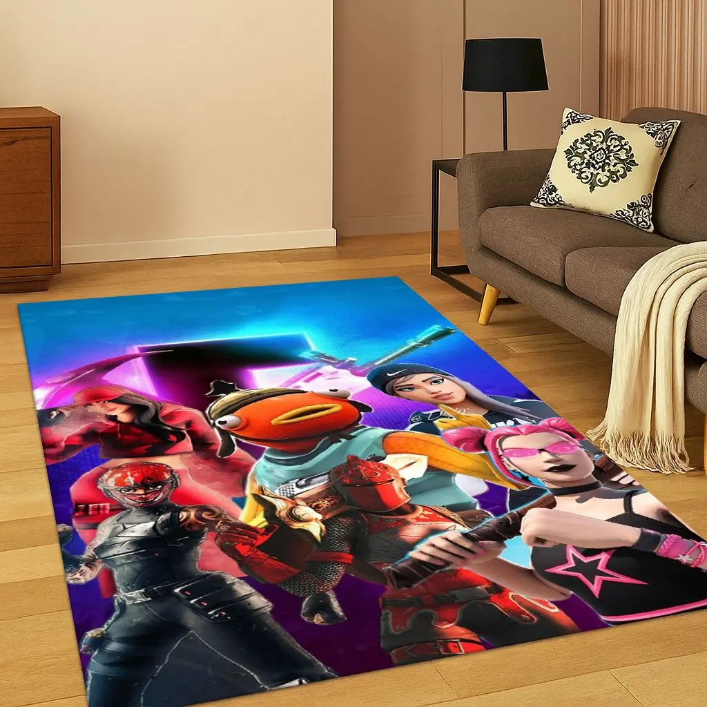 ثلاثية الأبعاد F-Fortnite لعبة الكرتون السجاد البساط لغرفة النوم غرفة المعيشة أريكة ممسحة ديكور المنزل ، أطفال منطقة اللعب البساط عدم الانزلاق هدية الكريسماس #6