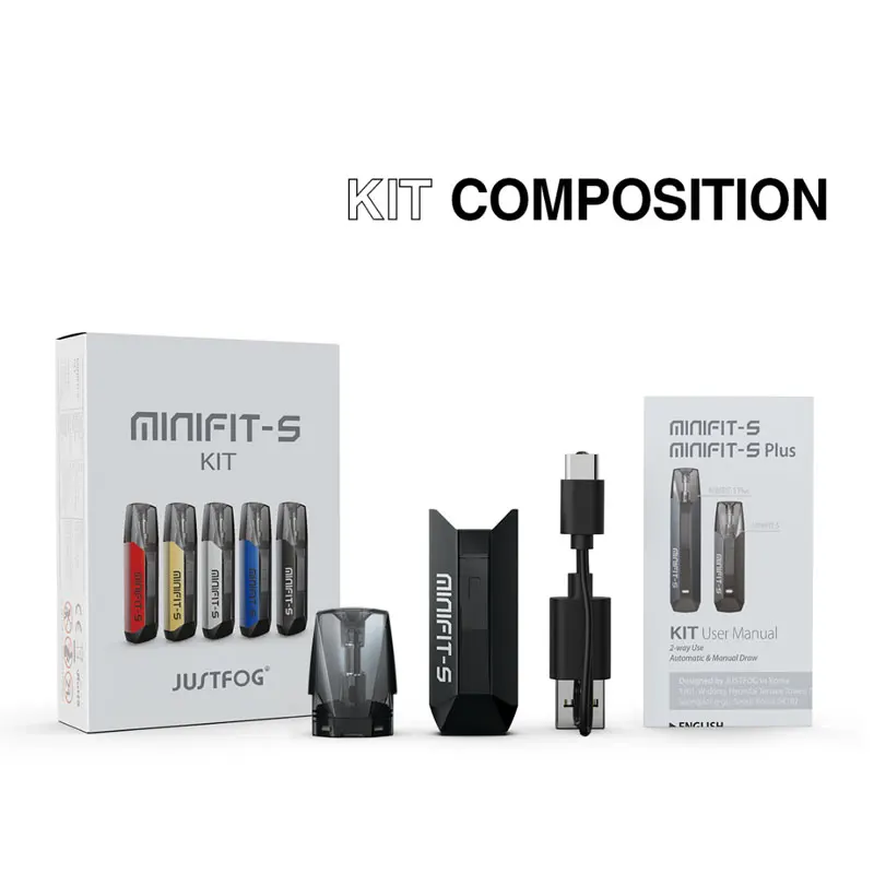 الأصلي justxenon Minifit S جراب عدة Vape القلم 12 واط 420 مللي أمبير بطارية 1.9 مللي جراب خرطوشة 0.8ohm شبكة لفائف السجائر الإلكترونية عدة