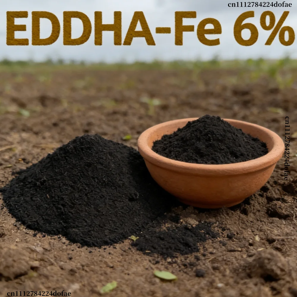 EDDHA-Fe 6% Chelated Iron Fertilizer for Plants, Fast Correcting Iron Deficiency Yellow Leaves, Water Soluble Micronutrient
