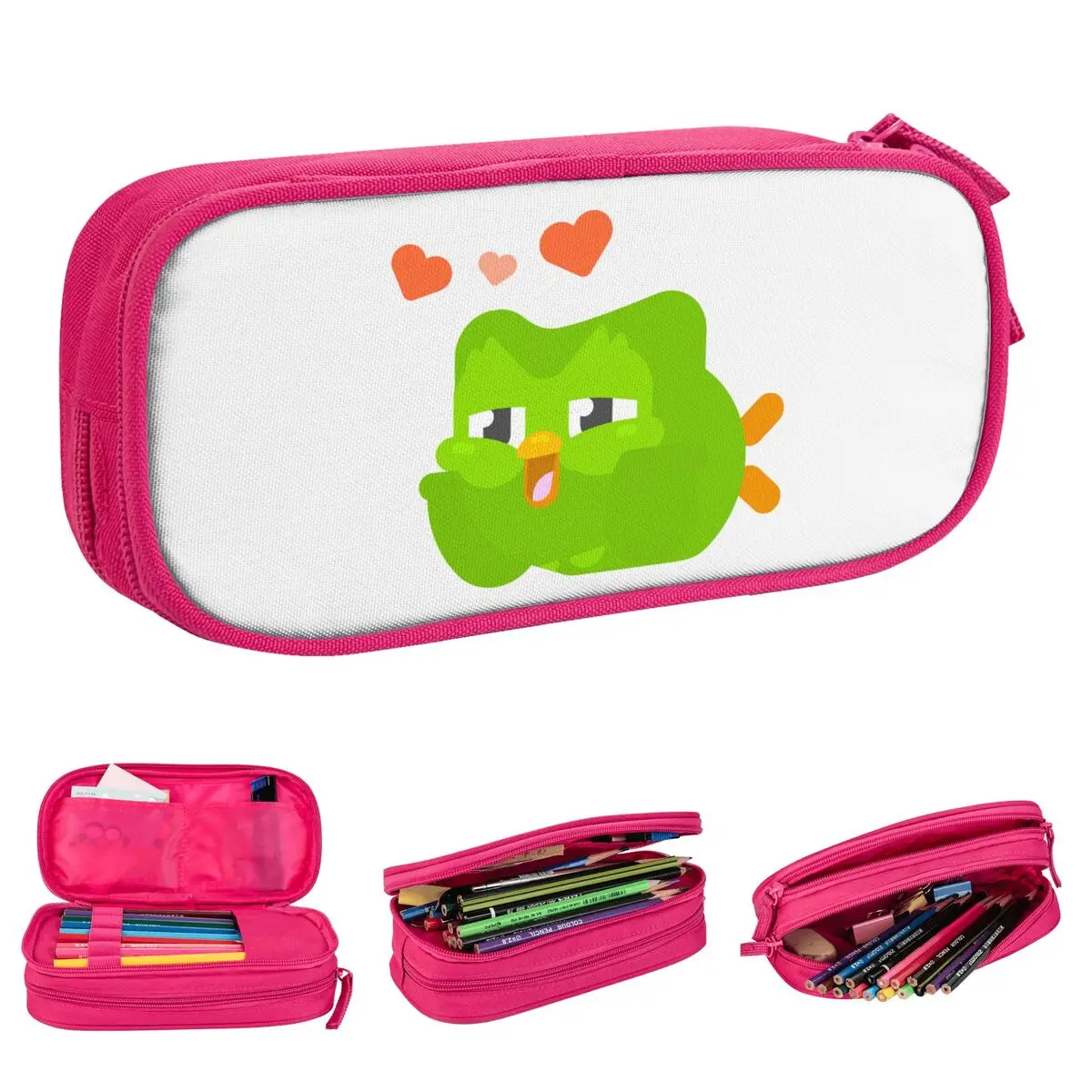 الإبداعية لطيف Duolingo مقلمة الكرتون البومة pencelcases القلم الاطفال سعة كبيرة حقيبة الطلاب مدرسة هدية الملحقات