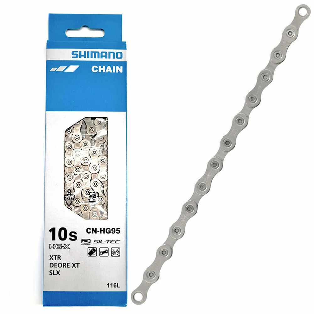 Road Mountain Bicycle 116L Chain CN-HG95 Bike Chain 10 Speed Road MTB Bicycle Chain for Shimano DEORE XT XTR SLX