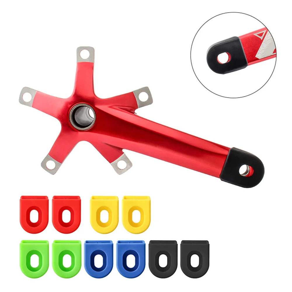 Universal Road Bicycle Crank Protection Silicone Crank Arm Cover Crankset Protector Bicycle Crank Arm Boots Protective Sleeve