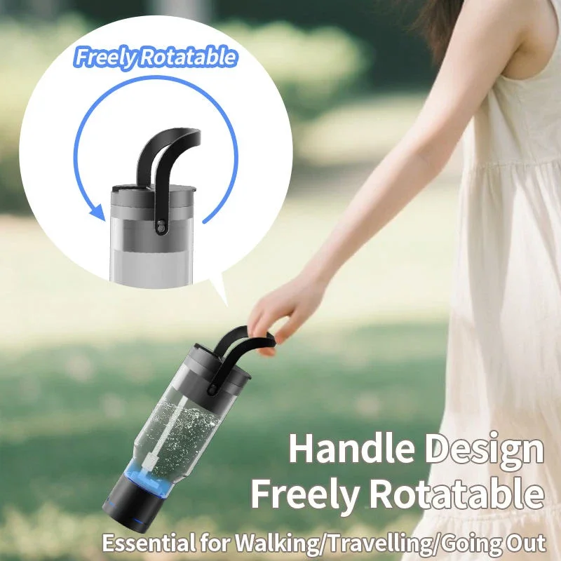 Newest 2000ppb Hydrogen-Rich Water Bottle 750ML USB/Lithium Battery Powered Straw Generator Alkaline Kettle