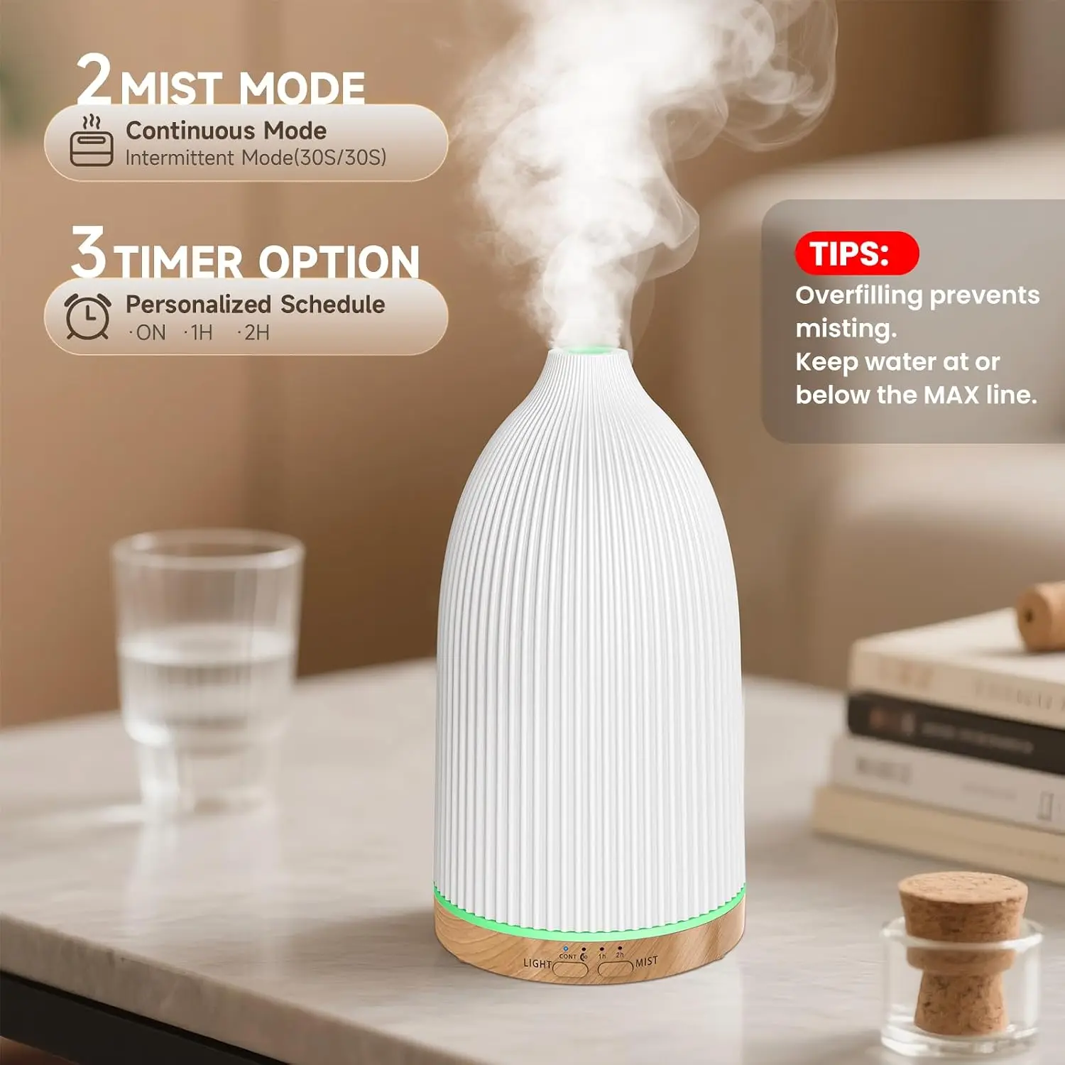 150mL Essential Oil Diffuser Small Scent Diffuser for Home