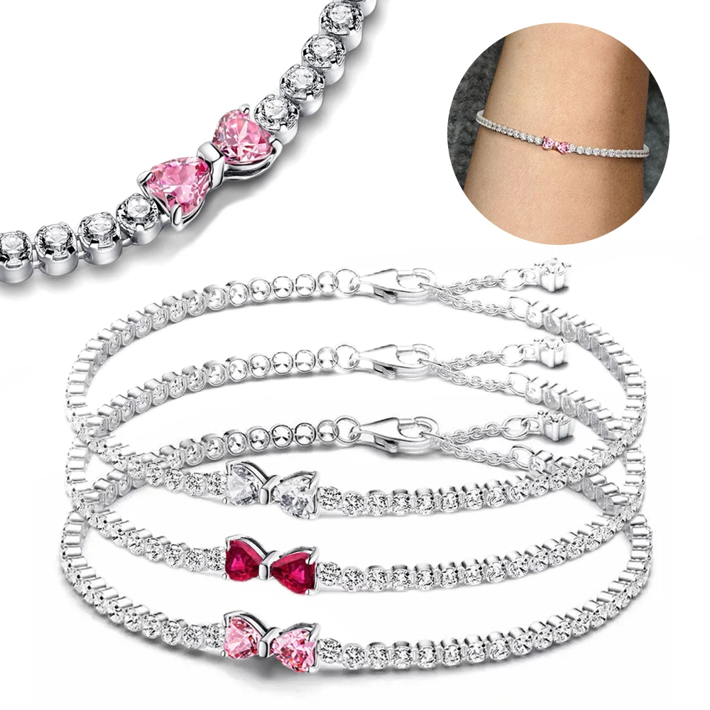 Charm Bracelet Original 17-20CM Star Moon Sun Four Leaf Clover Green Zircon Bracelets Fit DIY Charm Women Birthday Jewelry Gifts