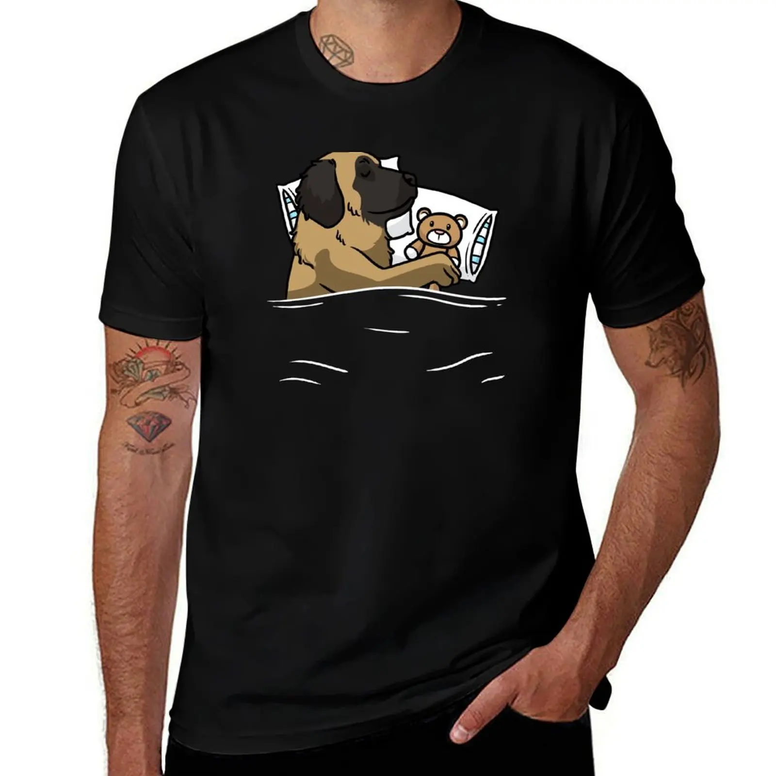 

Leonberger Dog Official Sleeping Shirt Leo T-Shirt Thanksgiving Casual Tee