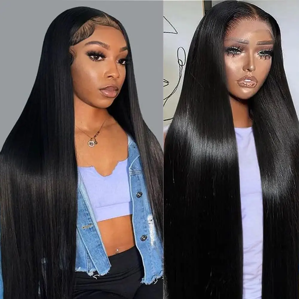 

Natural Human Hair Straight Hidden Strap 360 Lace Frontal Wigs For Women 5X5 Glueless Lace Pre Plucked 13x4 Hd Lace Front Wig