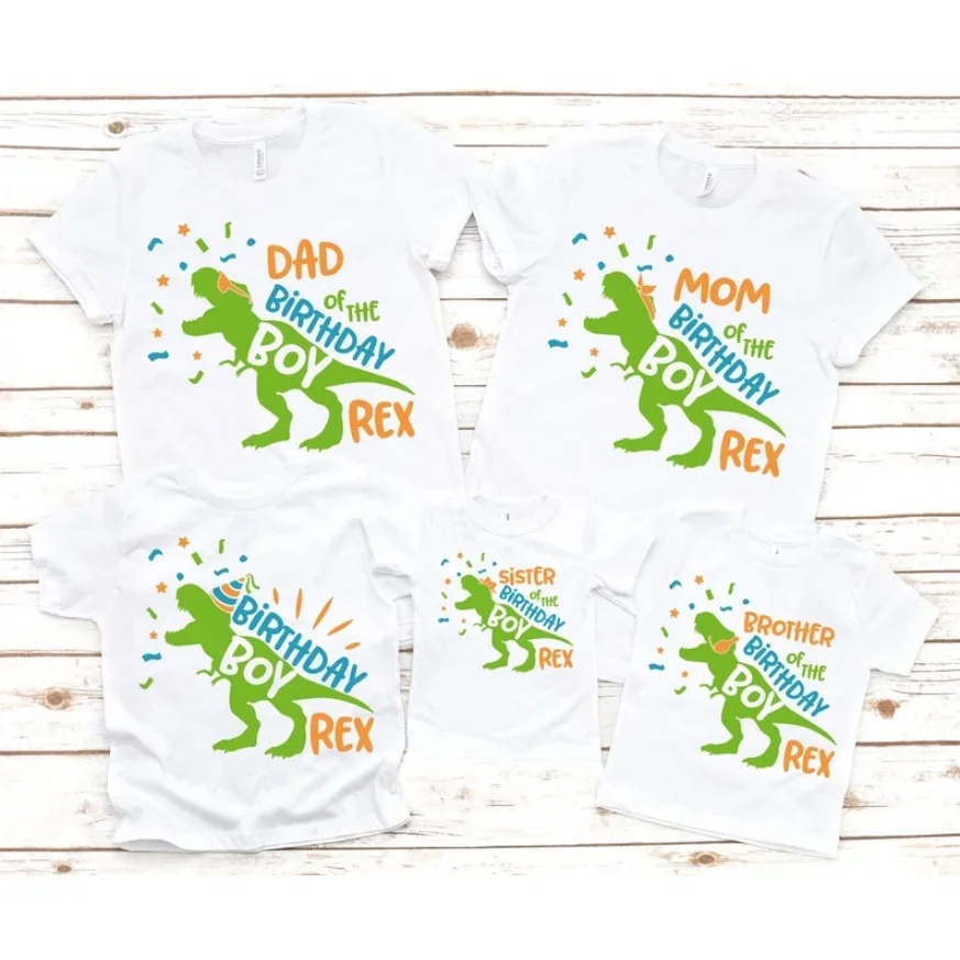 

Boys Clothes Family Vacation Mother Kids Matching Outfits Rex Dinosaur Matching T-Rex Birthday Party Clothes Set Birthday Gift