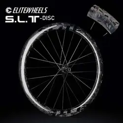 ELITEWHEELS SLT Ceramic Bearing Carbon Wheelset  NEW Forged Pattern Finish Disc Brake Cyclocross WheelsCenter Lock 1423 Spoke