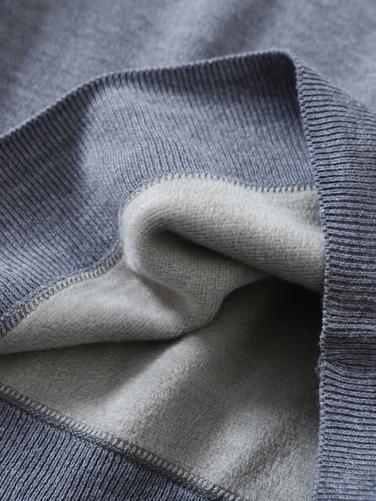 

Thiened Fce! 2025 New Men's Autumn Winter Base Layer Knitwear f High Collar Long Sve Men's Top Casual Sle Polyes...