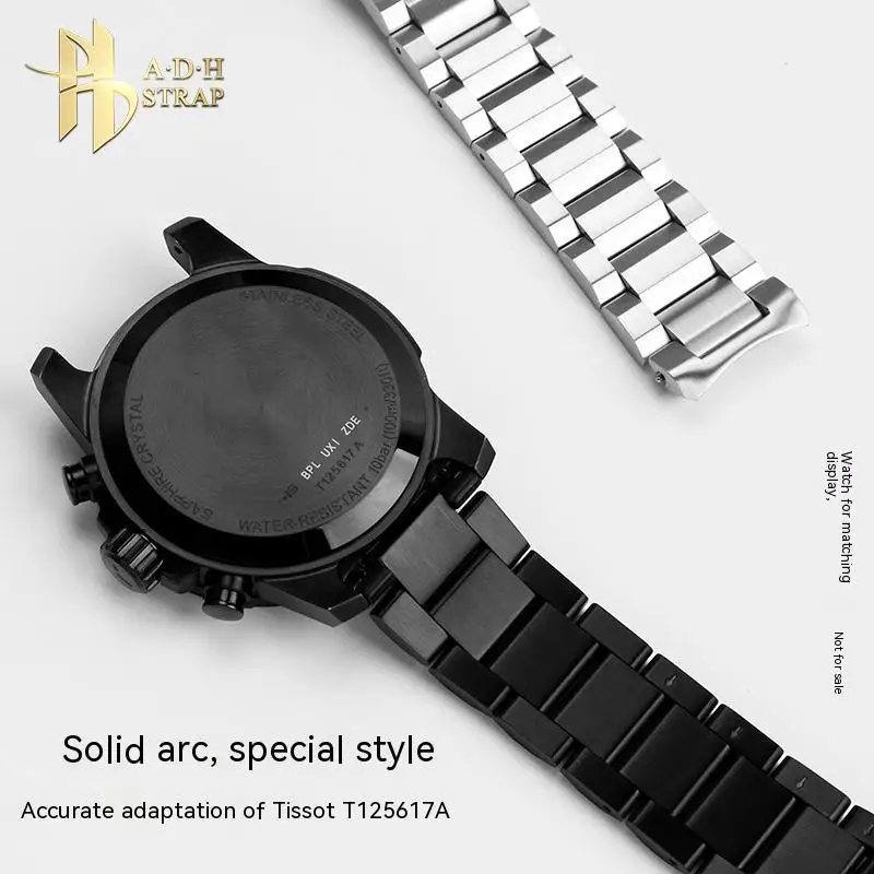 High Quality Solid Steel Strap For Tissot 1853 T125617A Men\'s Watch Band T125 Bracelet 22mm Curved Interface Quick Release Belt