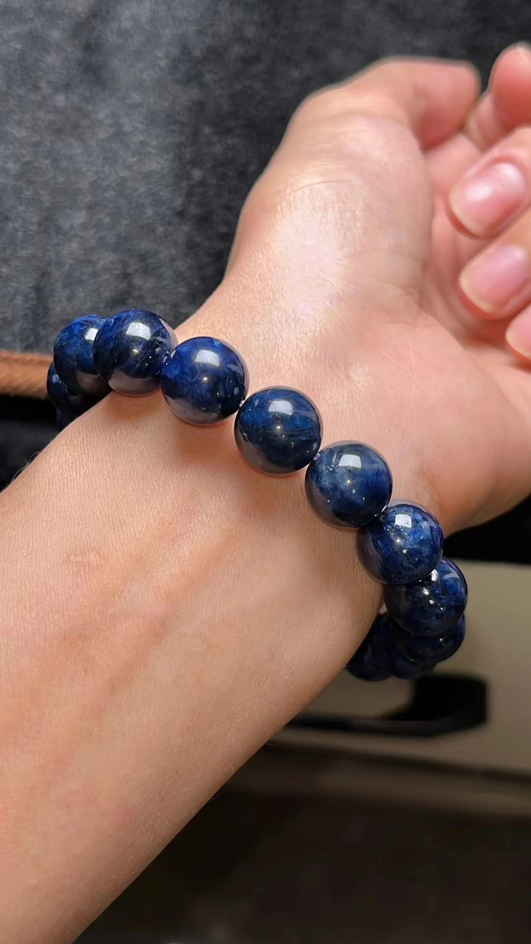 Natural Blue Sugilite Beads Bracelet Women Men South Africa 11.8mm Sugilite Jewelry Fashion AAAAA