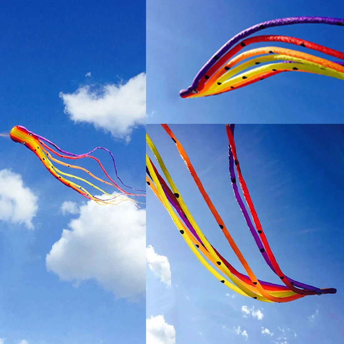 9KM Giant 23m Octopus Kite Line Laundry Kite Soft Inflatable 30D Ripstop Nylon with Bag for Kite Festival (Accept wholesale)