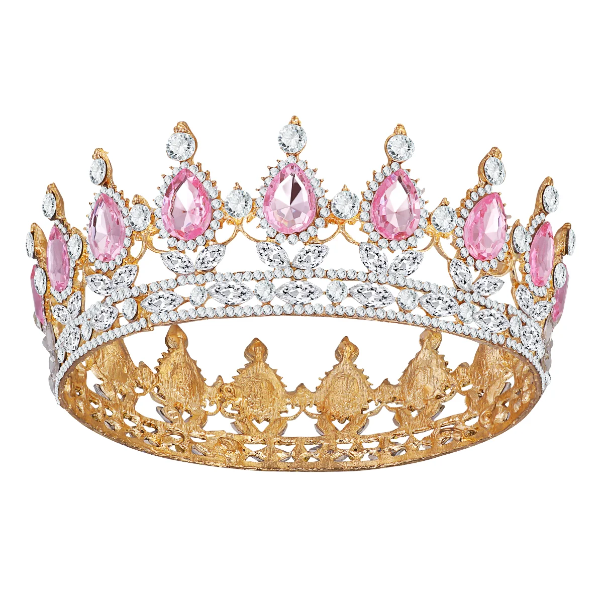 Tiara infantil en forma de corazón, joyería brillante, tocado de boda, corona y Tiaras para mujer