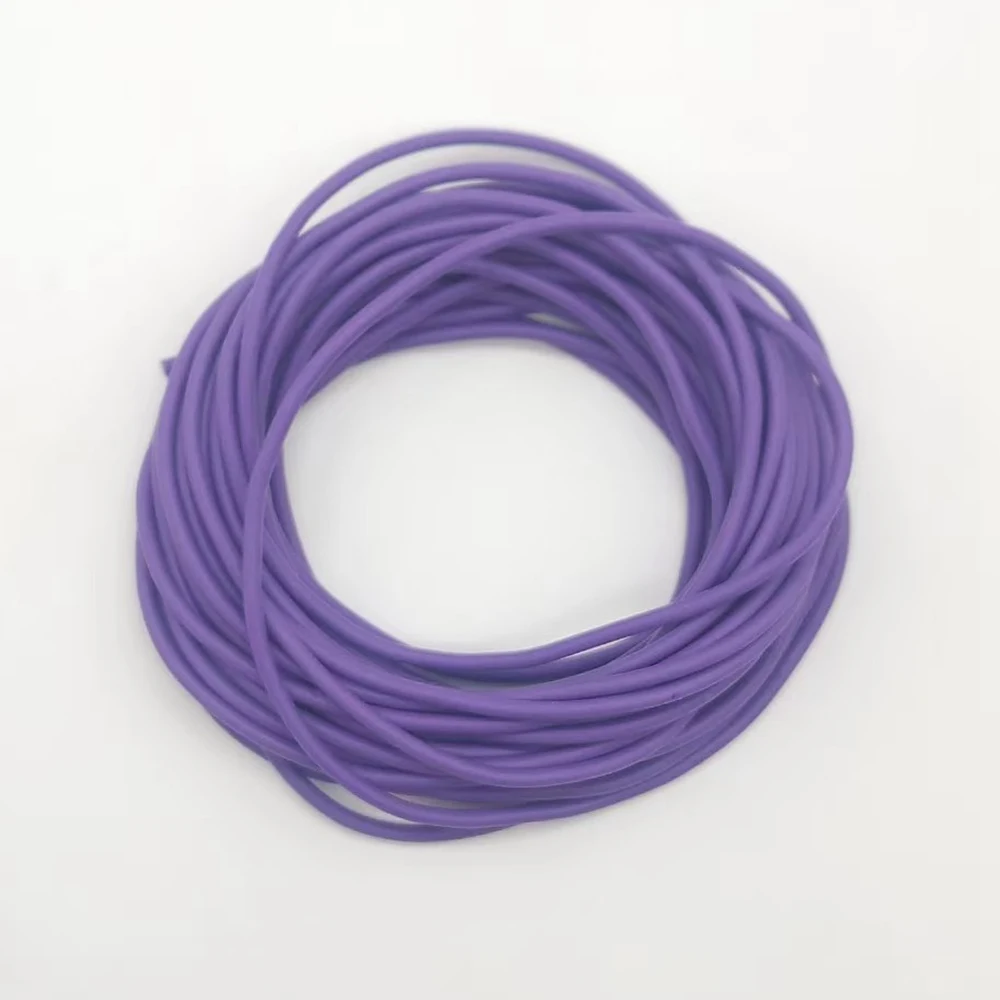 New 3m/6m/10m/20/50m Solid Core Pole Elastic Purple Diameter 2.2mm Fishing Lines Latex Tube Retention Rope Fishing Tackles