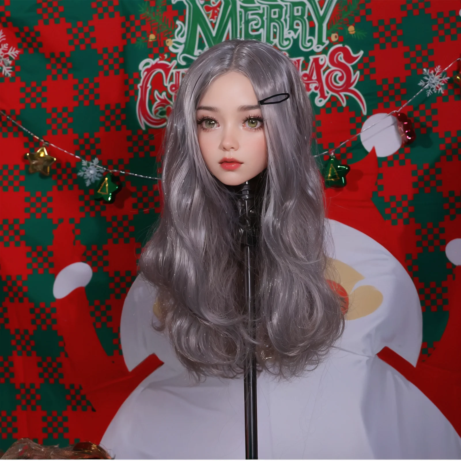 Nowa damska głowa manekina, stof, głowa manekina do treningu fryzjerskiego, model głowy ludzkiej, możliwość zaplatania włosów, idealny prezent dla siebie na Boże Narodzenie