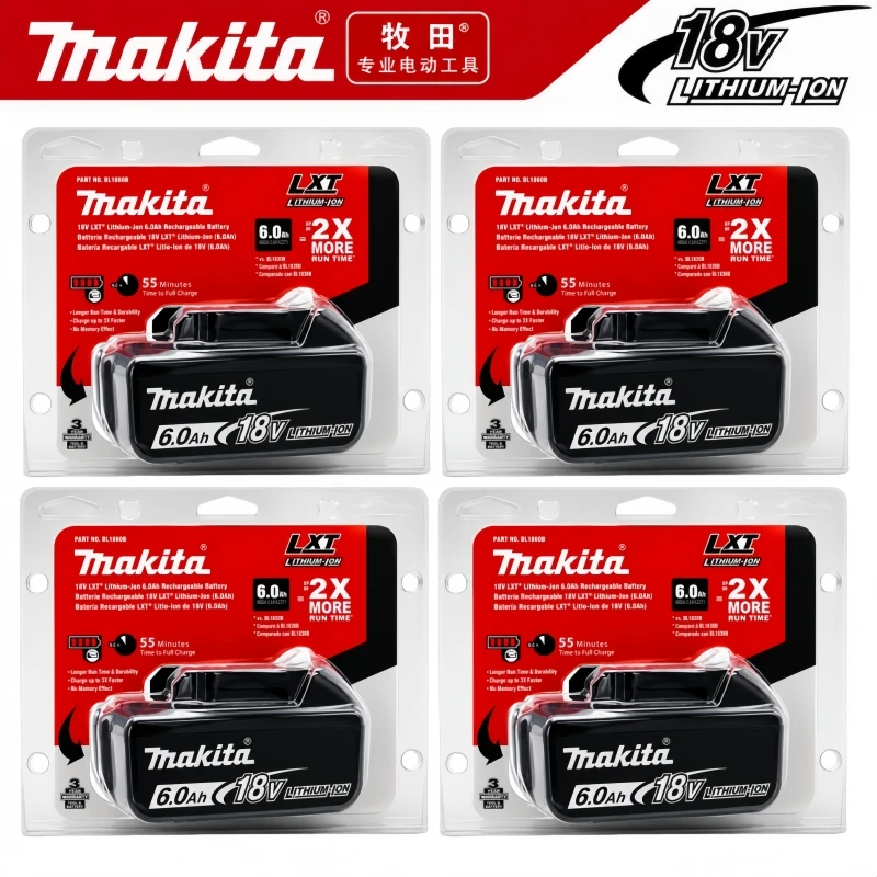 100% Genuine Original Makita BL1860B 18V 6Ah Lithium Battery for BL1850B BL1840B Cordless Drill Impact Wrench Power Tools