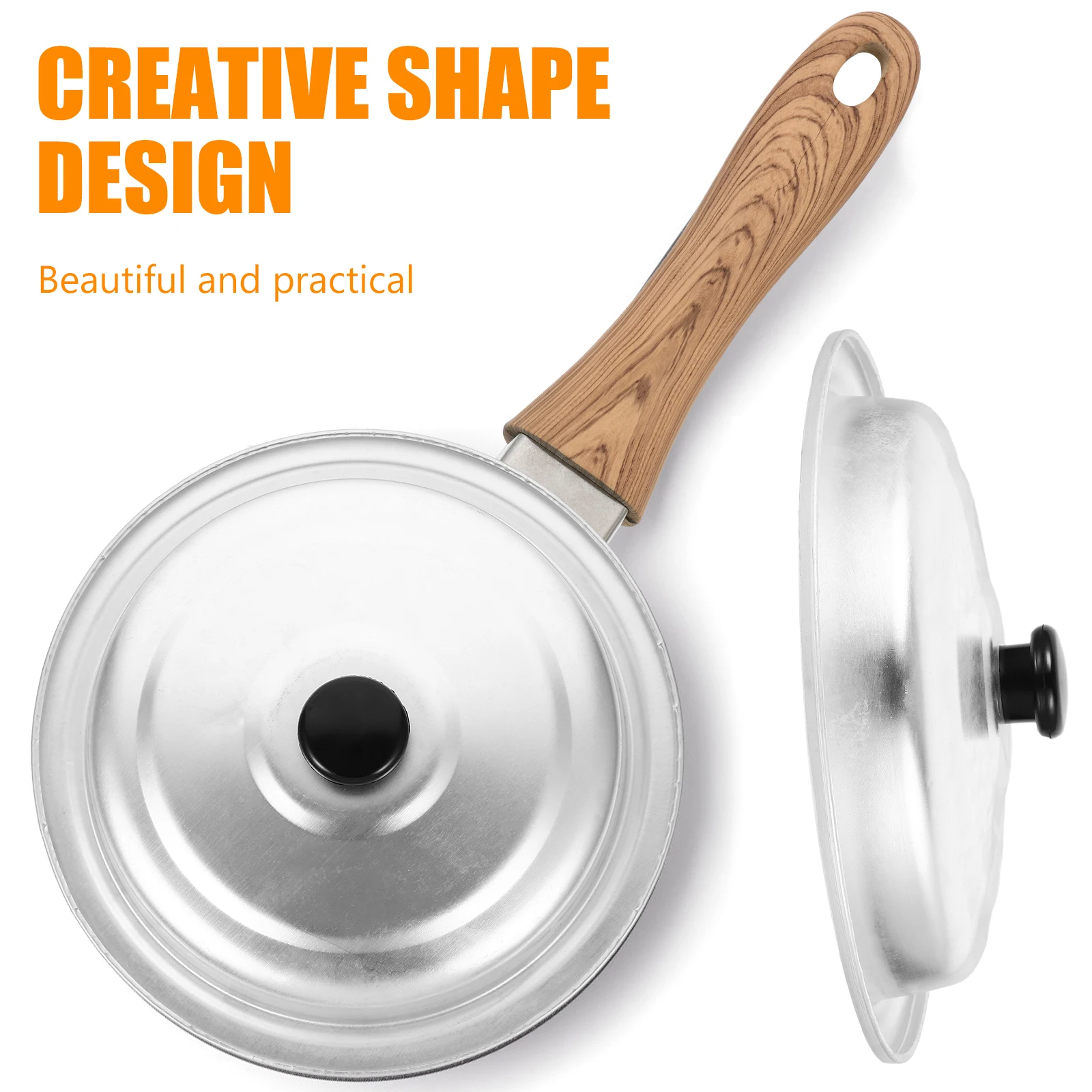 

Aluminum Pot Cover Round Dome Lid For Frying Pan Wok Stock Pot Replacement Universal Kitchen Lid Nonslip Handle