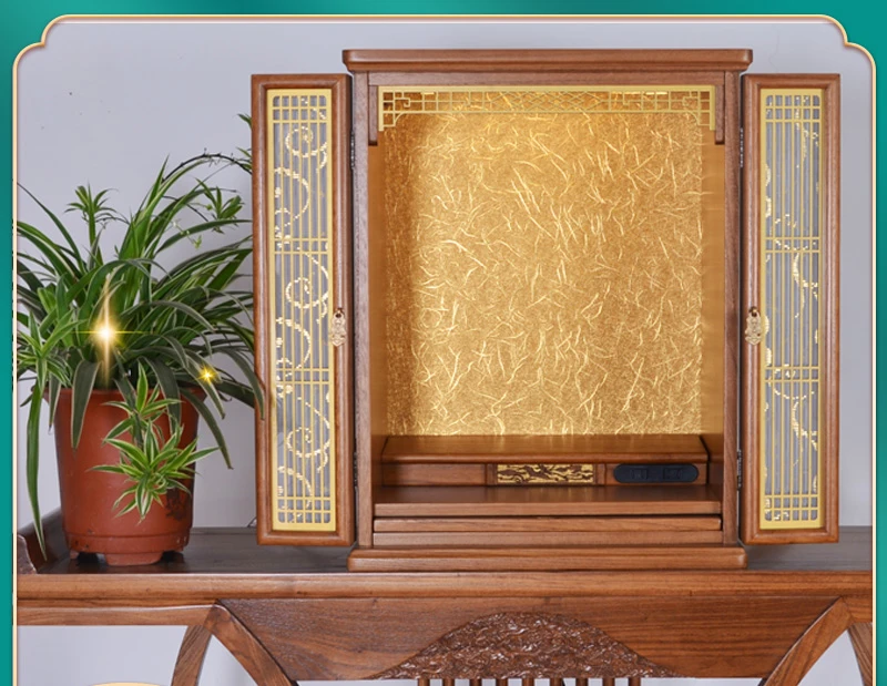 God of Wealth Cabinet Shrine Offering Table Household  Cabinet  Offering Table Buddhist Terrace