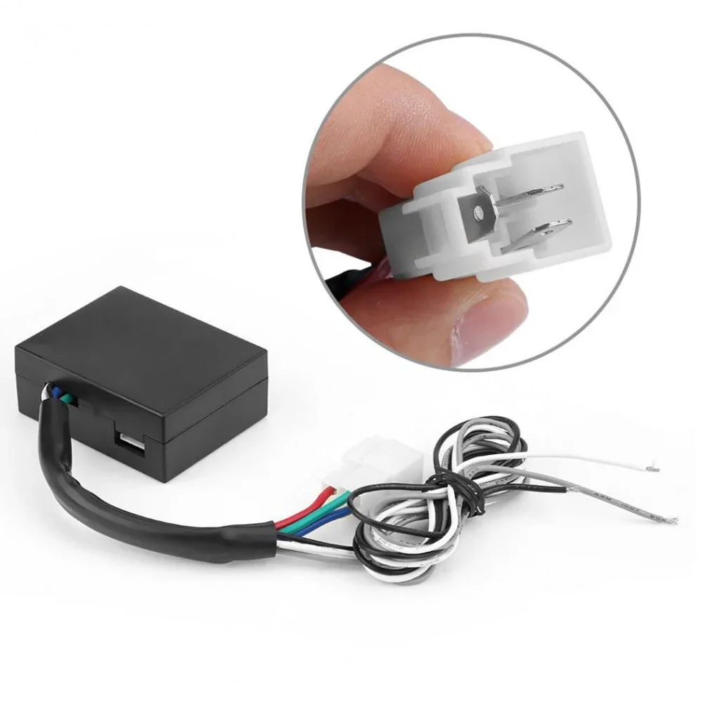 1pc Red Blue White Light Auto Modified Turbo Timer Device Digital LED Display Parking Time Retarder 12V Universal