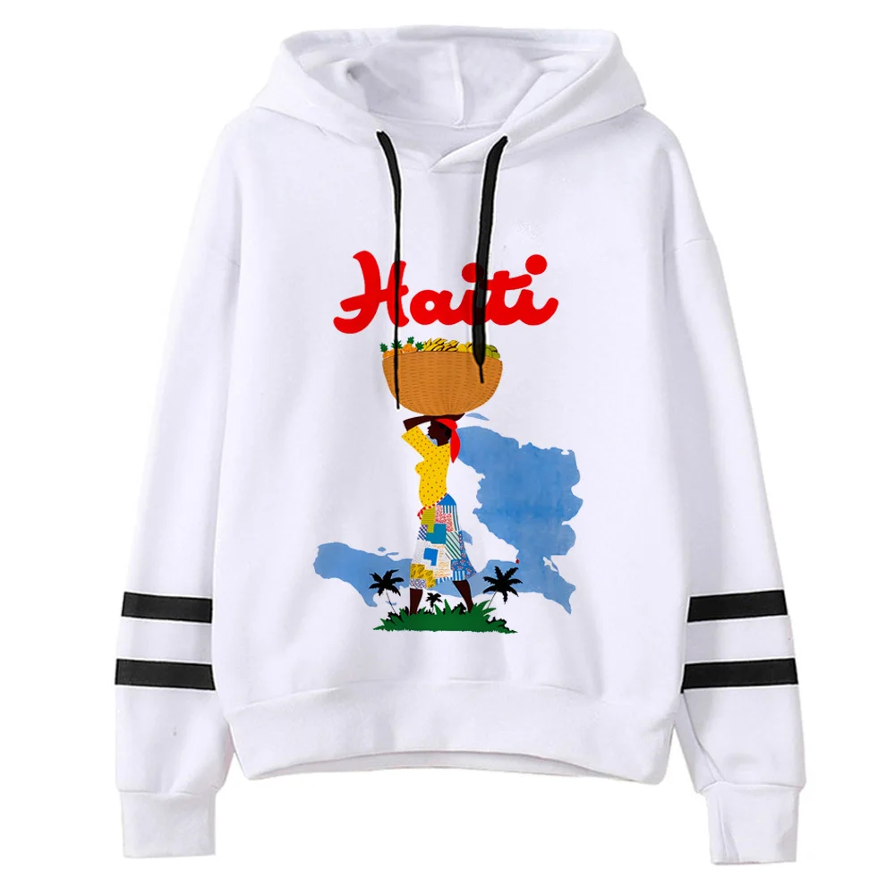 

Haiti hoodies women gothic funny sweat y2k Hood Pullover female harajuku clothes