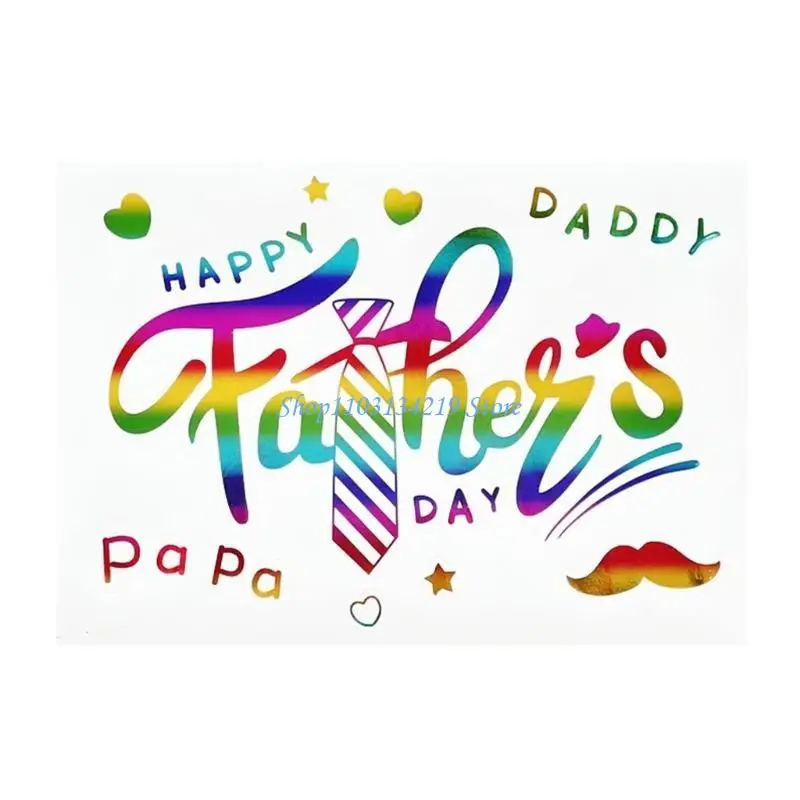 N5KC Fathers Day Balloon Stickers Balloon Decoration Mothers Day Balloon Paster for Big Clear Transparent Balloons Decals