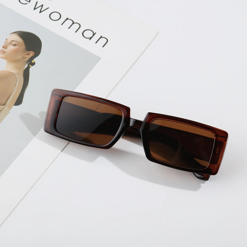 New fashion retro sunglasses ladies small rectangular sunglasses rectangular sunglasses female UV400 lens glasses image 4