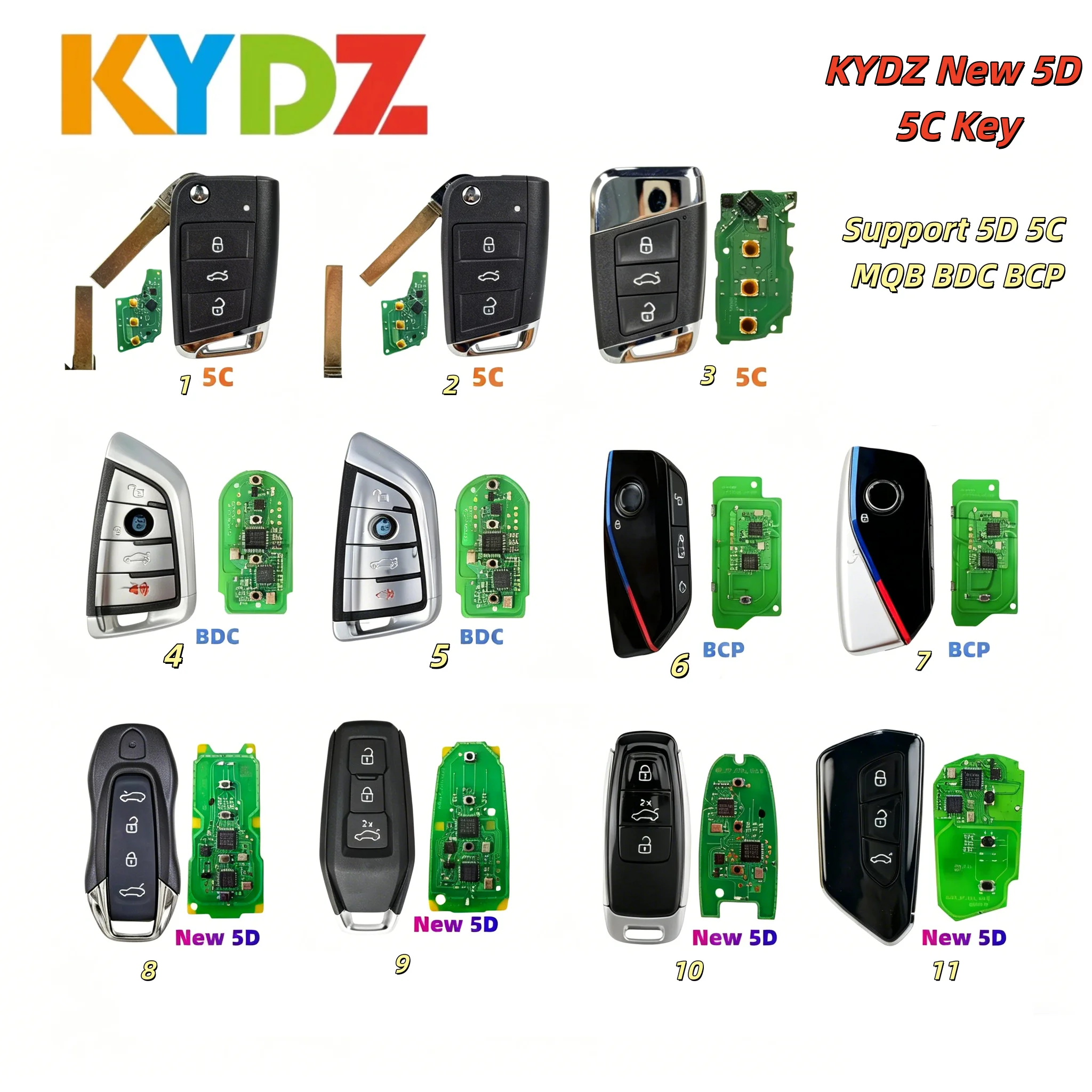 

Heynes KYDZ Smart Key New 5D For A3 A5 A7 A8 5C5D Key BDC2 BDC3 BCP Key X3 X5 Suit MQB49 KYDZ Key For KYDZ CUBE KYDZ Stone