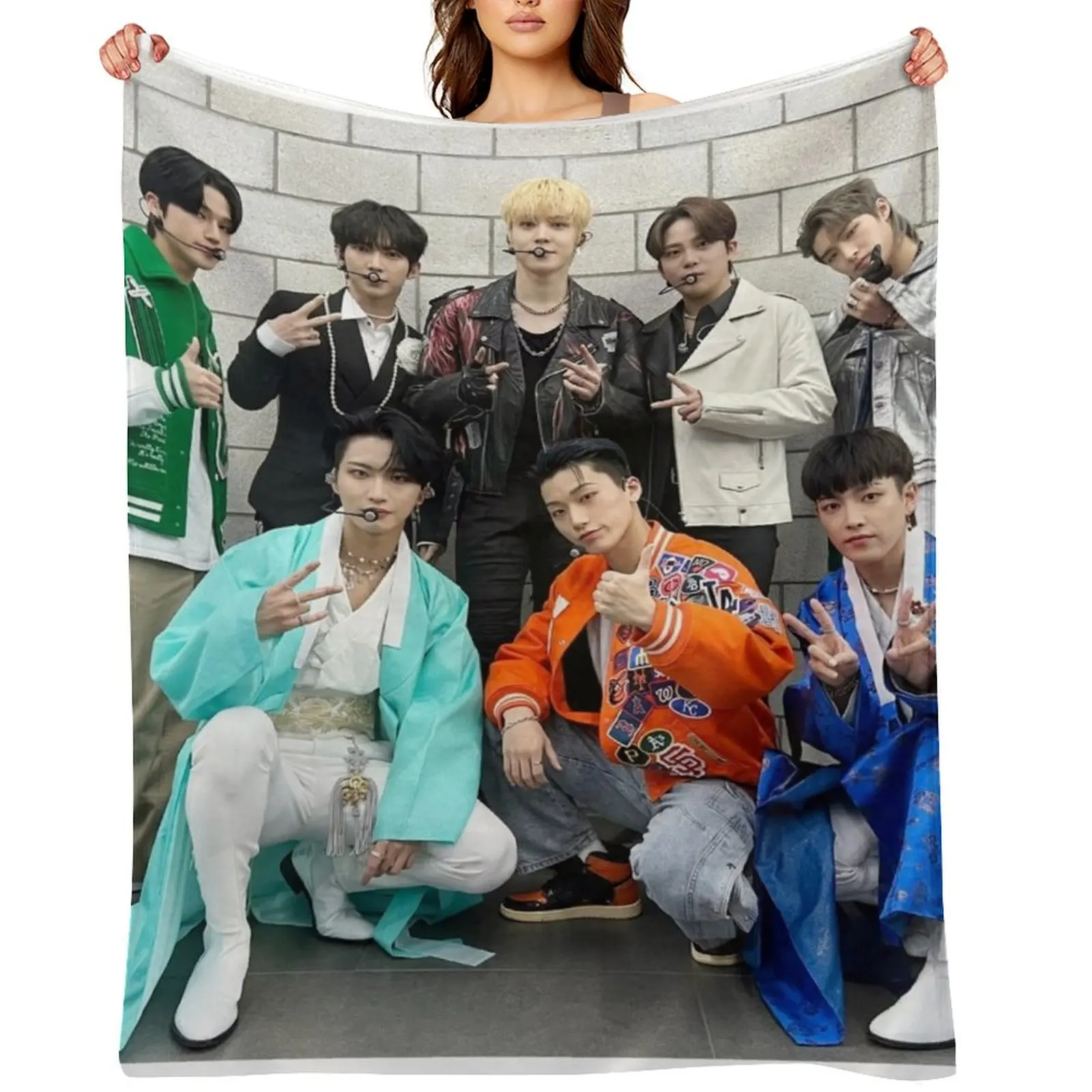 

Ateez Throw Blanket warm for winter Shaggy Polar Fashion Sofas Blankets
