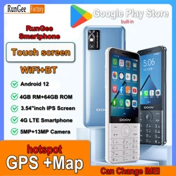 Rungee zello Pro Smart Phone z ekranem dotykowym Wifi 3,54''Inch 4GB 64GB Bluetooth 5.0 640*960 Google play store Phone PK Qin F22